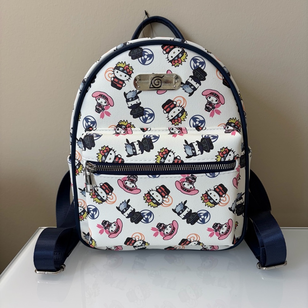 Bioworld Naruto Shippuden x Hello Kitty and Friends Allover Print Mini Backpack
